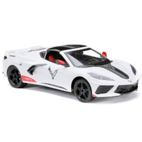 Corvette Stingrays Sports Car 22" FF Usb Showcase 1:8 Scale R/C C-8 White 🆕NWT! - Picture 11 of 11